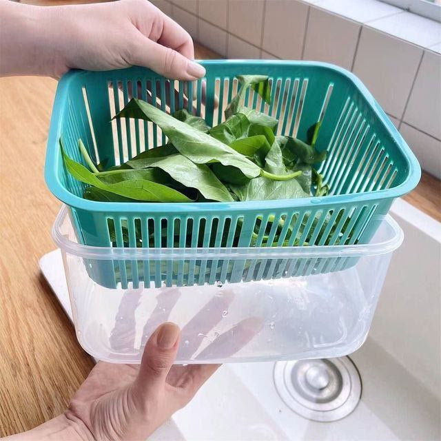 طقم علب ثلاجة 5×1 مع مصفاة | Refrigerator Storage Box Set