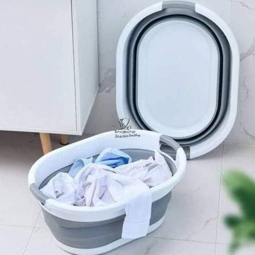 بانيو وباسكت غسيل سيلكون | Foldable Silicone Laundry Basket
