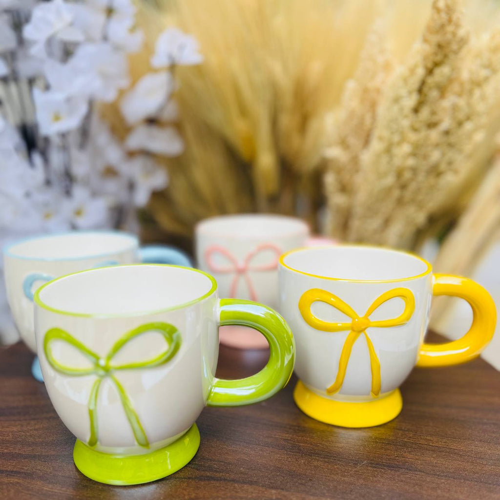 ج بورسلين فيونكة | Bow Design Porcelain Mug