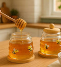 برطمان عسل بملعقة خشب | Honey Jar with Wooden Spoon