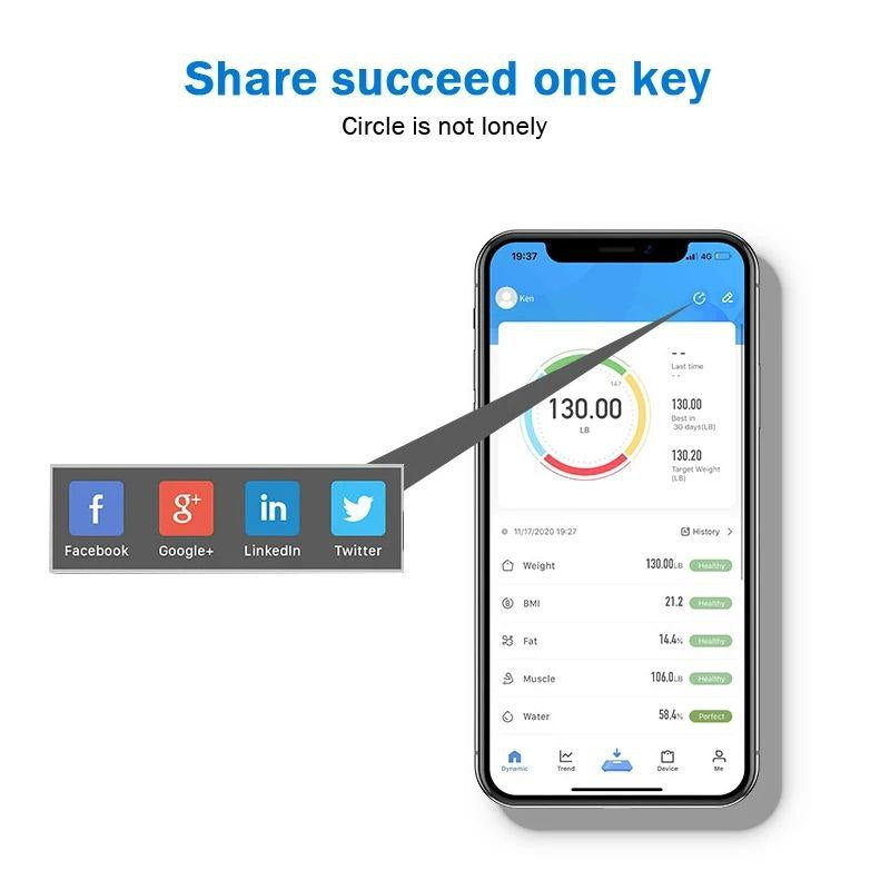 ميزان الأشخاص الذكي بالبلوتوث | Smart Bluetooth Body Scale