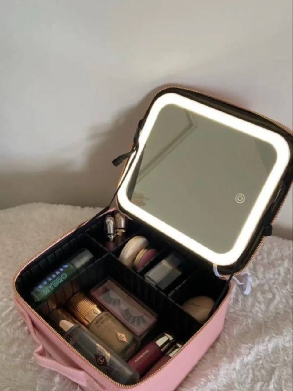 شنطة ميكب بمرايا LED | Makeup Bag with LED Mirror