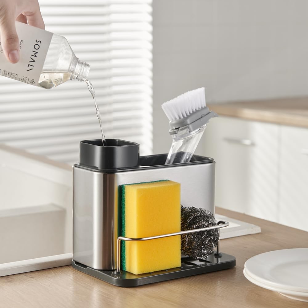 موزع صابون 3 في 1 | Kitchen Sink Organizer with Soap Dispenser