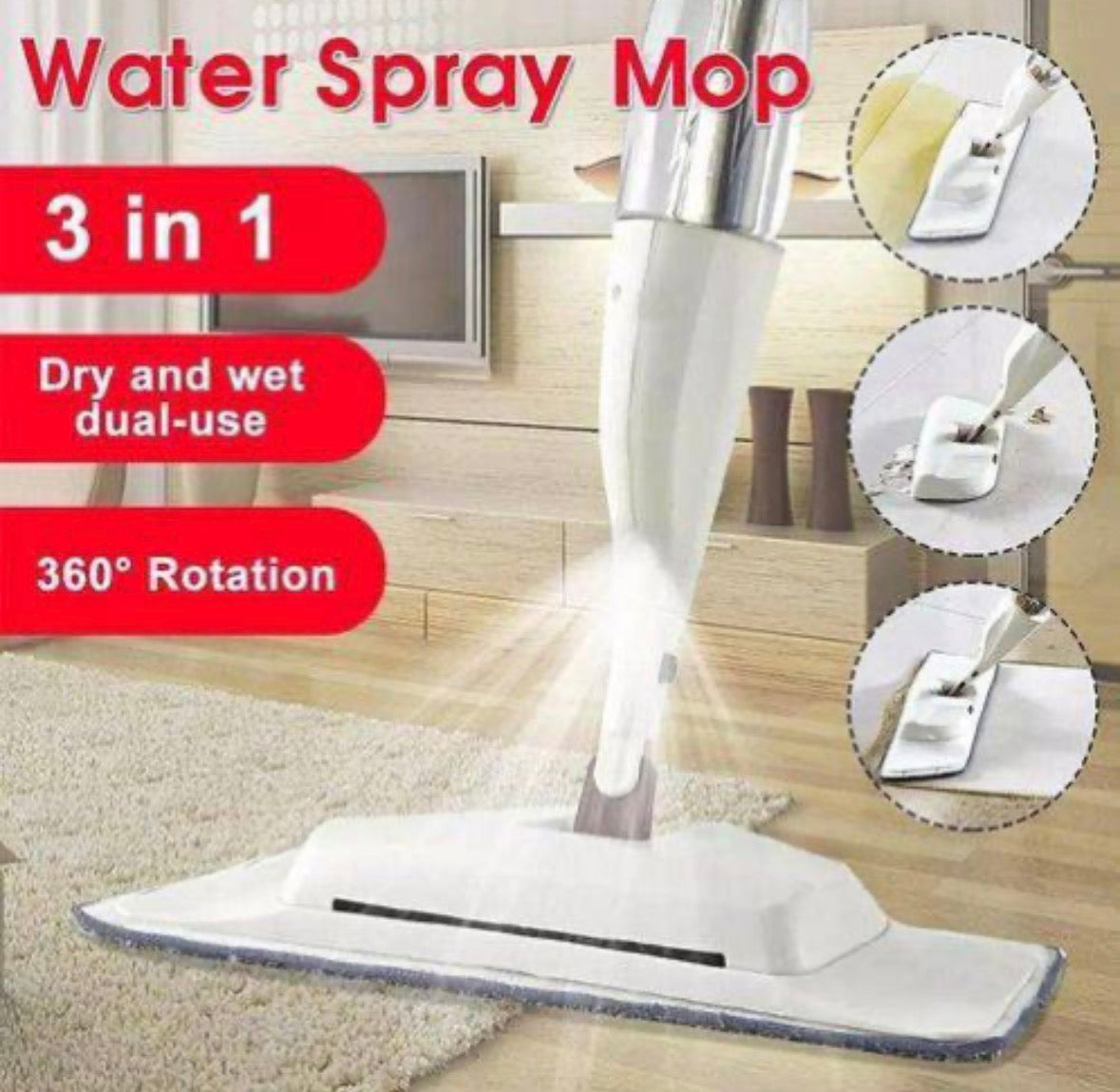 ب مساحه بخاخ ولمامه السجاد
in-1 Spray Mop &-2 | 1x2
Carpet Squeegee