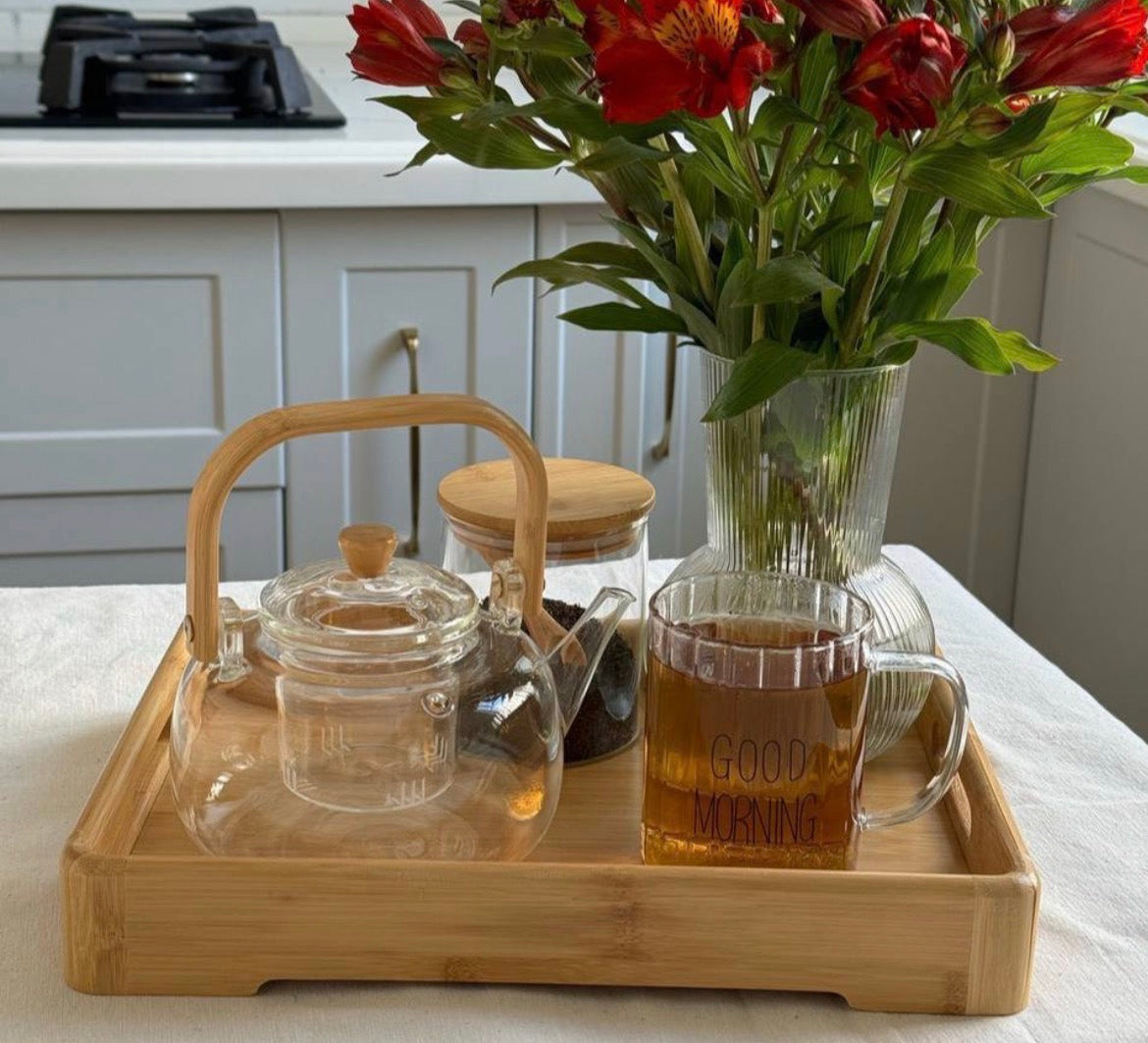 براد زجاج بيركس حراري تقيل | Heavy-Duty Pyrex Glass Teapot