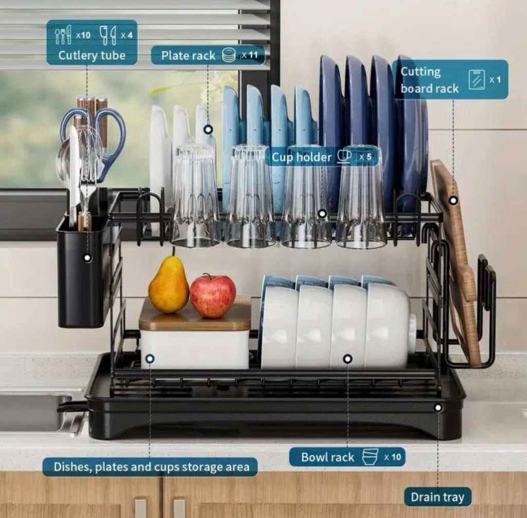 2-Tier Kitchen Dish Drying
Rack - Smart Sink Organizer