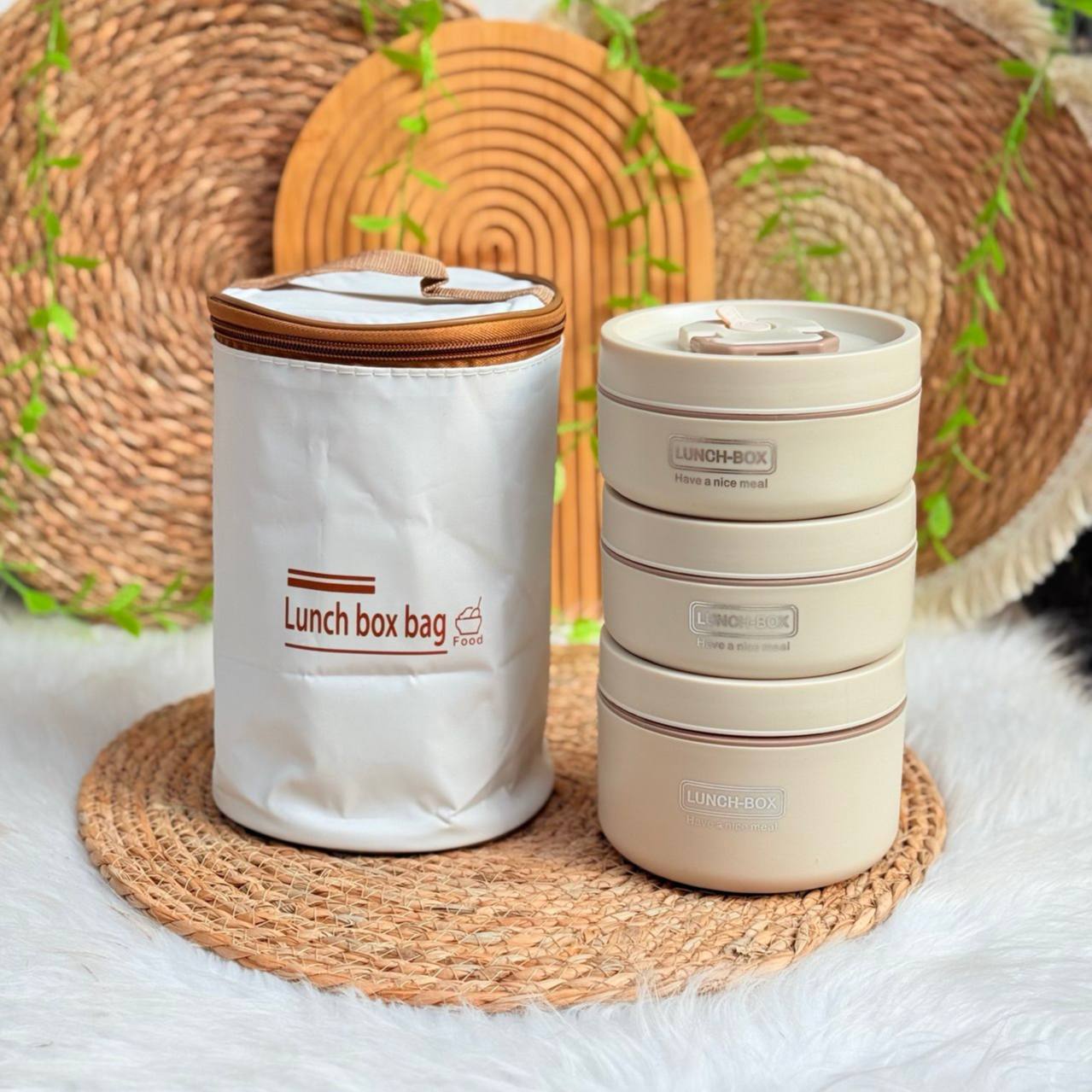 انش بوكس حراري 4×1 أو 3×1 | Thermal Lunch Box Set