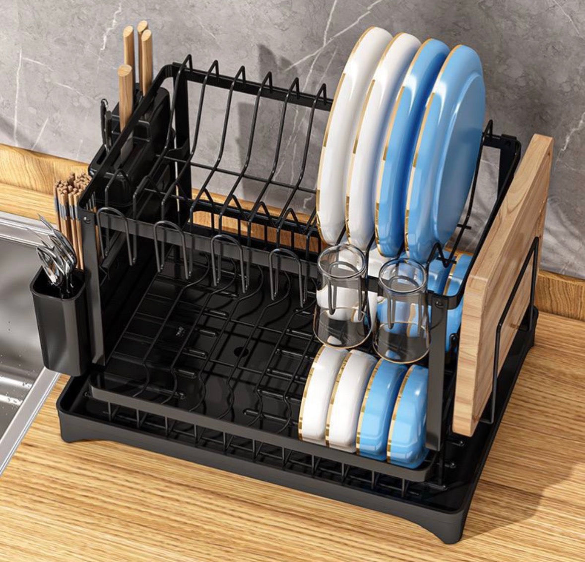 2-Tier Kitchen Dish Drying
Rack - Smart Sink Organizer