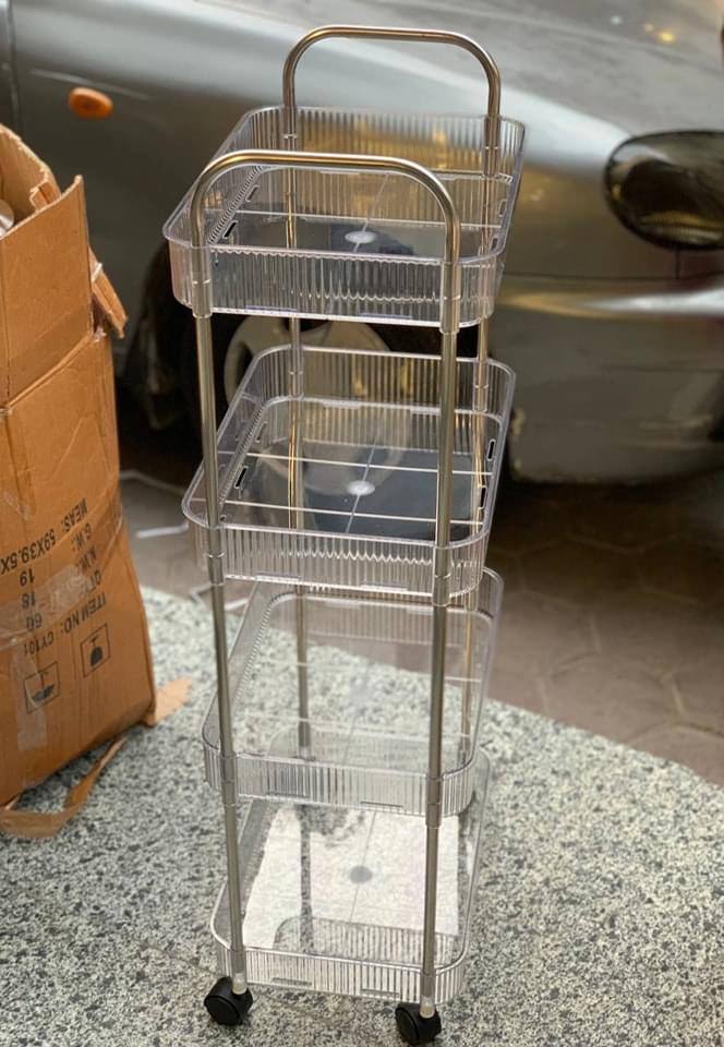 تربو منظم أكريليك + معدن 4 دور | 4-Tier Acrylic & Metal Organizer