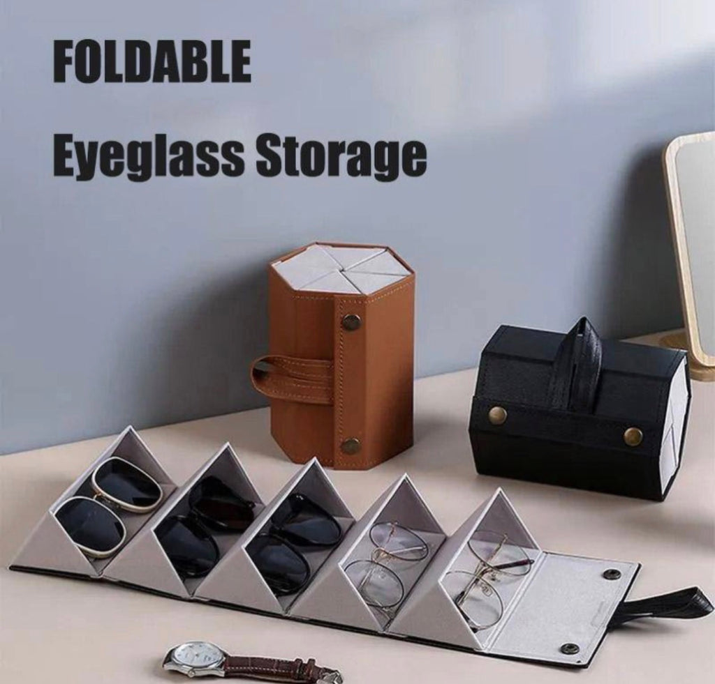 Premium leather glass organizer