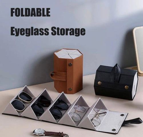 Premium leather glass organizer