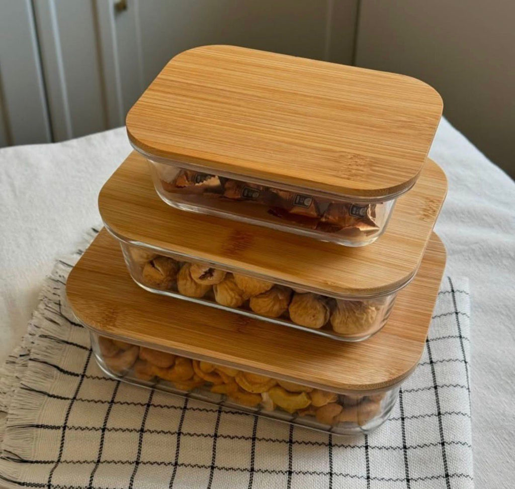 علب ثلاجة بيركس مستطيل 3 قطع |Pyrex Rectangular Food Storage Set