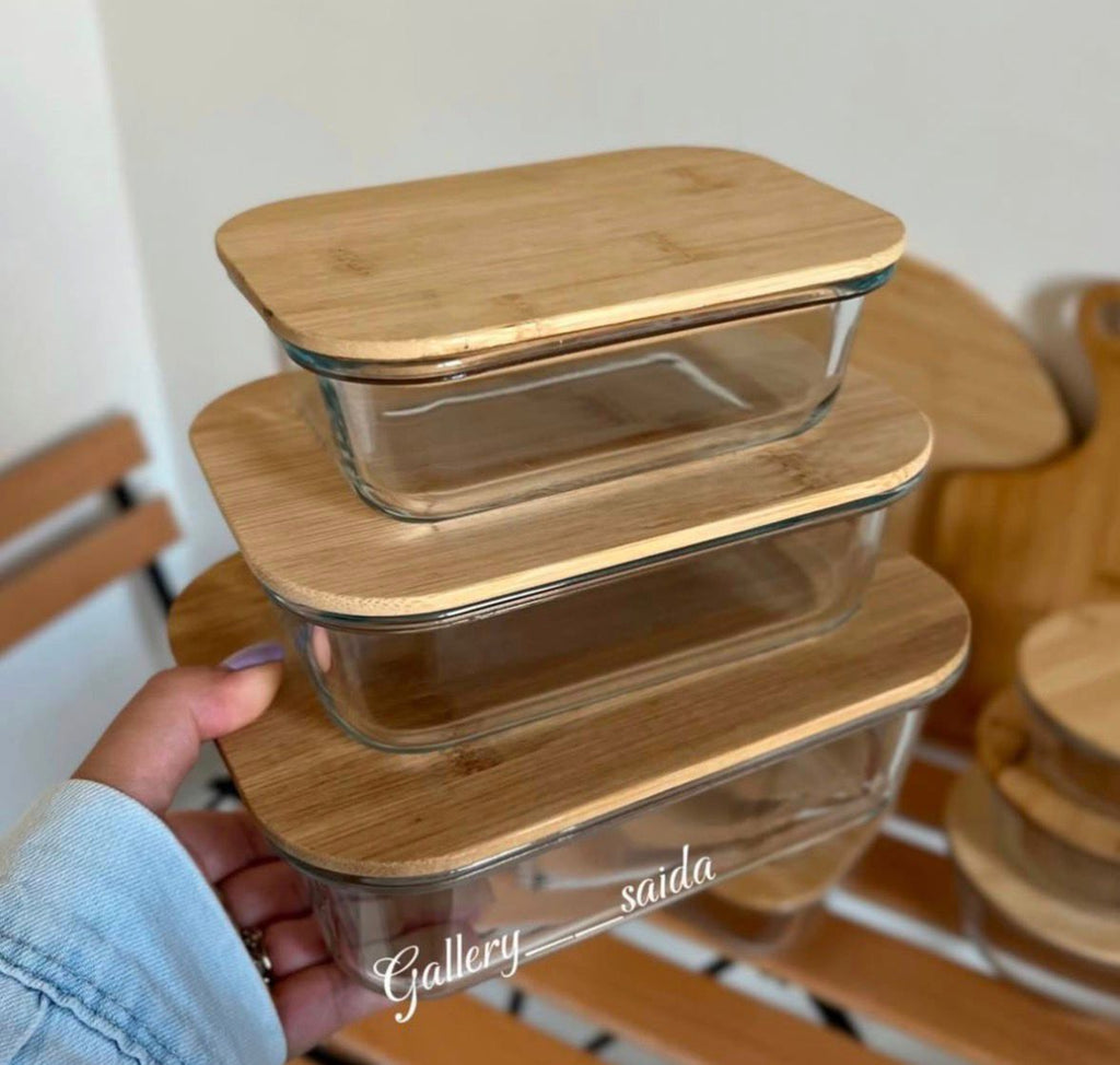 علب ثلاجة بيركس مستطيل 3 قطع |Pyrex Rectangular Food Storage Set