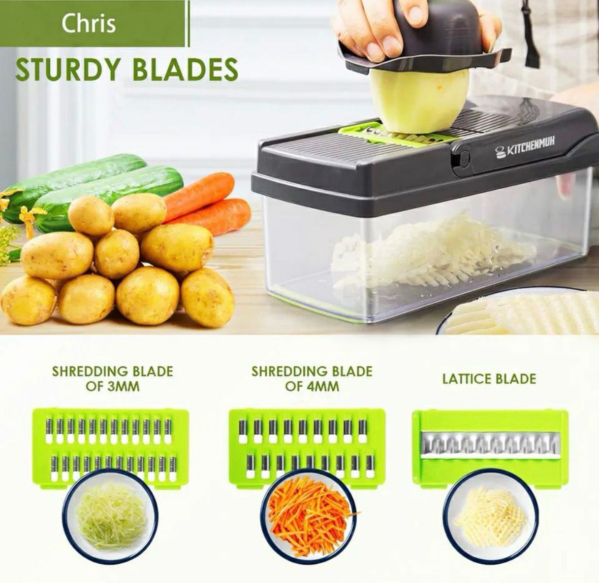 16 in 1 Multifunctional Vegetable Chopper | النايسر دايسر