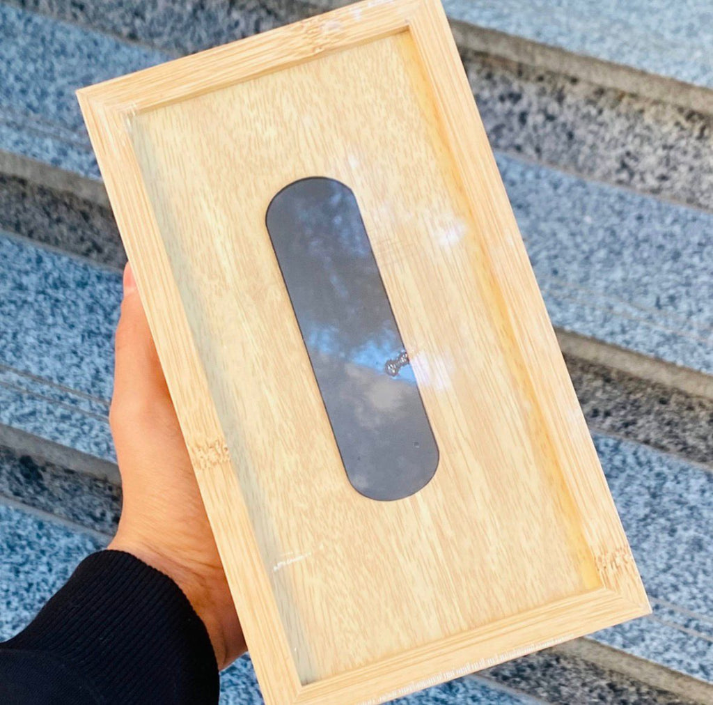 علبة مناديل خشب بامبو | Bamboo Tissue Box