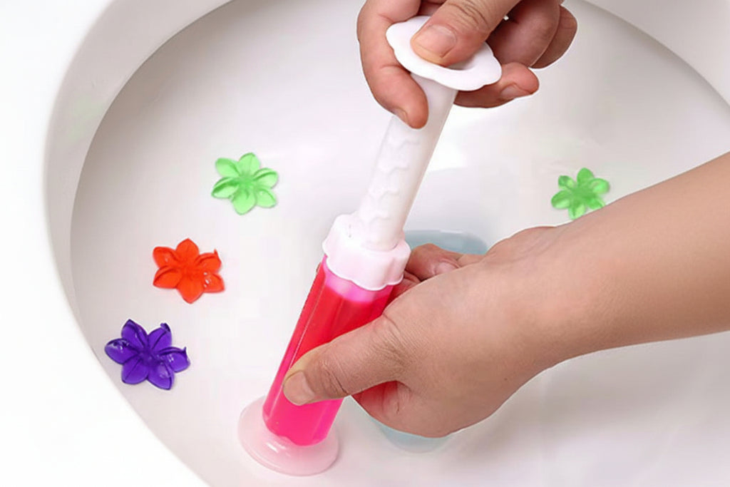 معطر ومنظف التواليت سرنجة | Toilet Gel Cleaner (Flower Design)