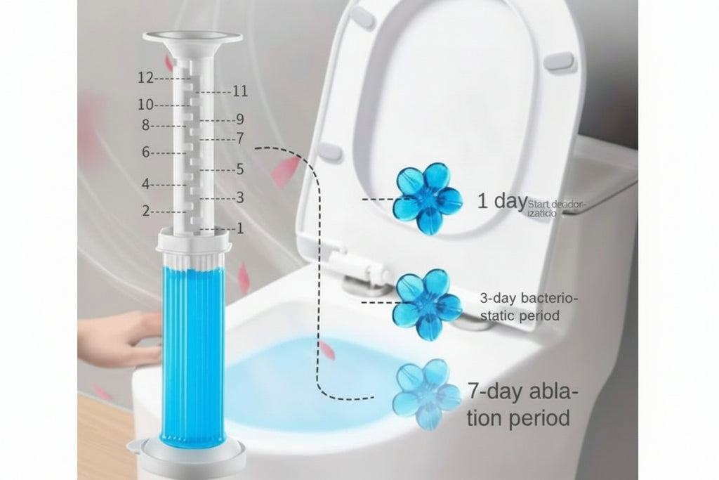 معطر ومنظف التواليت سرنجة | Toilet Gel Cleaner (Flower Design)