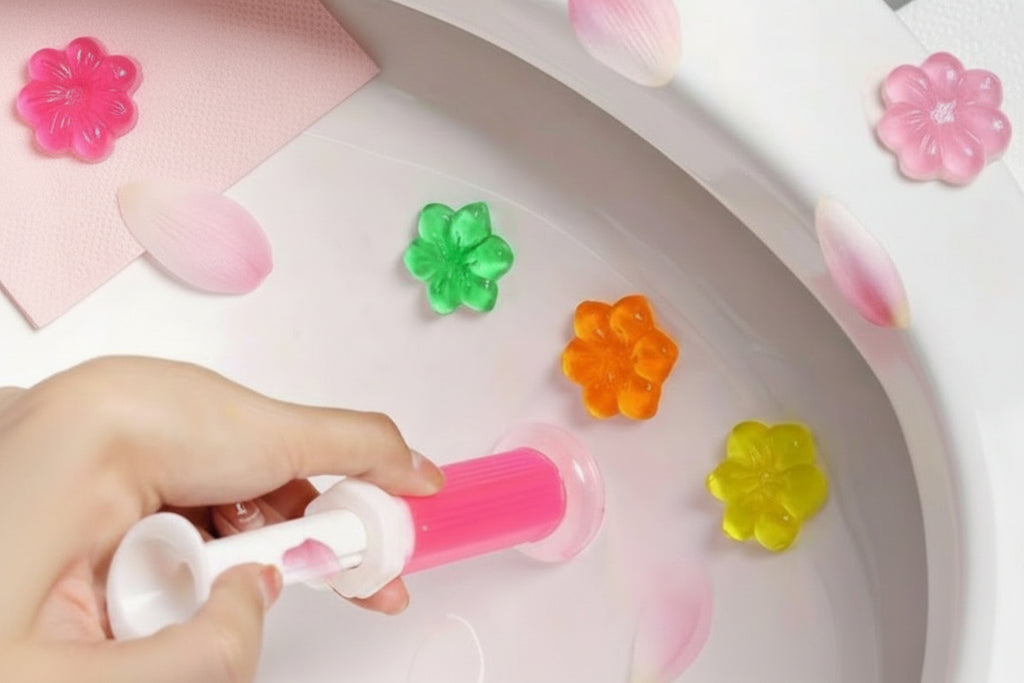 معطر ومنظف التواليت سرنجة | Toilet Gel Cleaner (Flower Design)