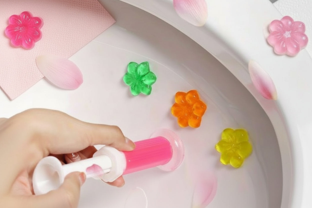 معطر ومنظف التواليت سرنجة | Toilet Gel Cleaner (Flower Design)