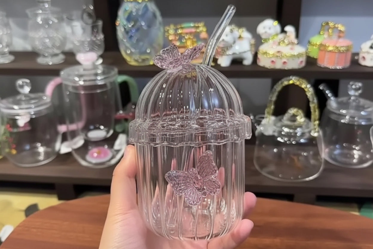 مج بيركس فراشة بارز | Butterfly Pyrex Mug
