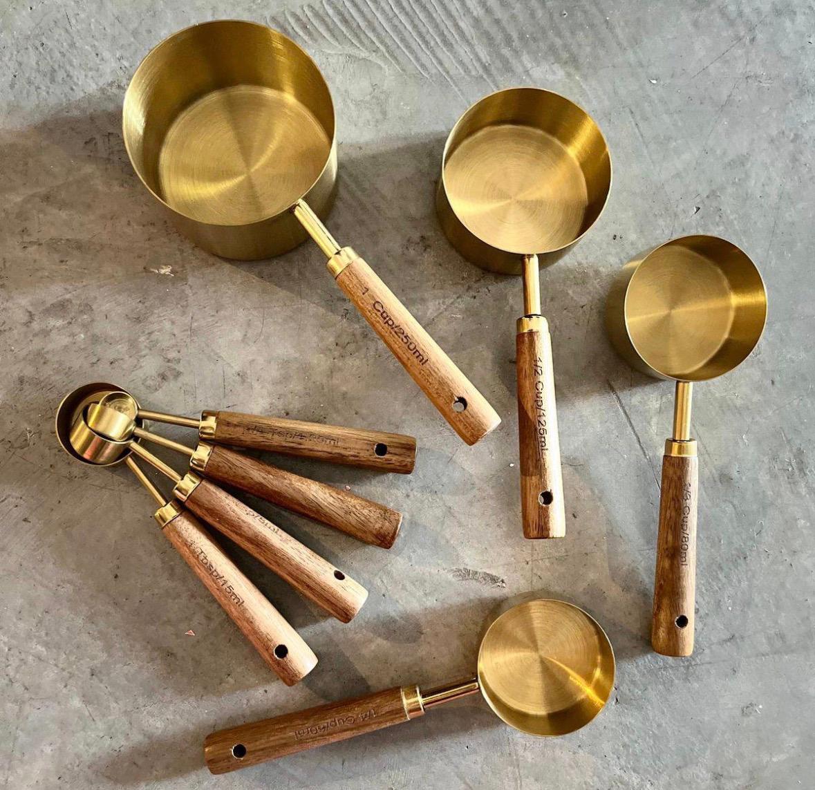 طقم معيار أكواب استانليس جولد 4×1 | Gold Stainless Measuring Cup Set