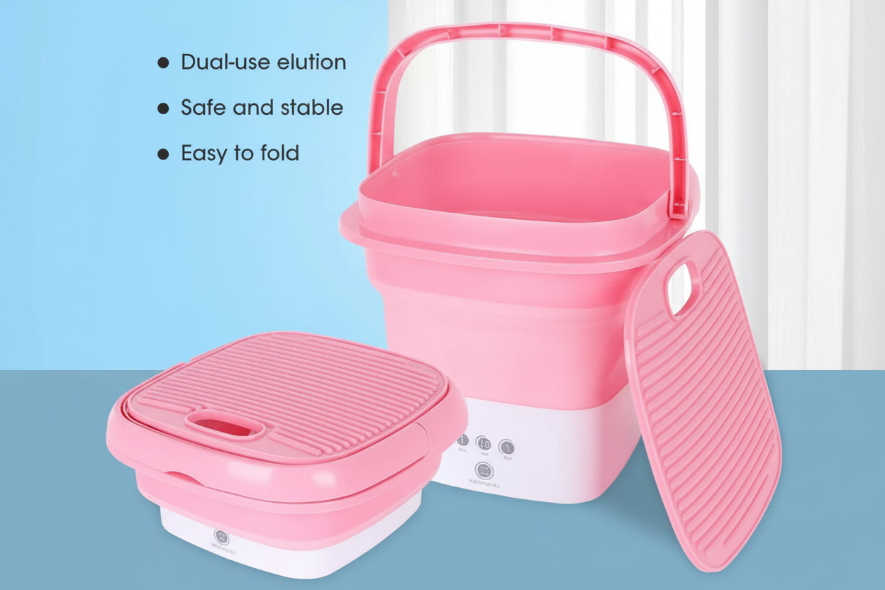 غسالة ملابس محمولة كهربائية | Portable Folding Washing Machine
