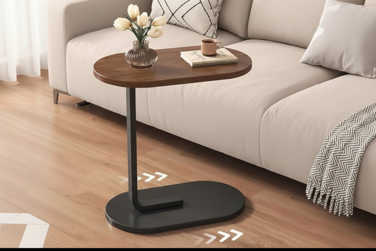 ترابيزة جانبية مودرن مستقيمة بسطح بيضاوي | Straight Oval Side Table