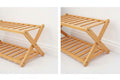 جزامة خشب قابلة للطي 4 دور | Foldable Wooden Shoe Rack