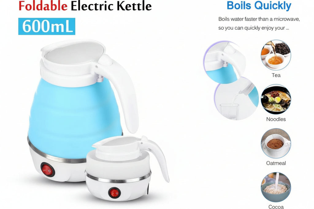 ⚡ كاتيل سيليكون كهربائي قابل للطي 600 وات | Foldable Silicone Electric Kettle