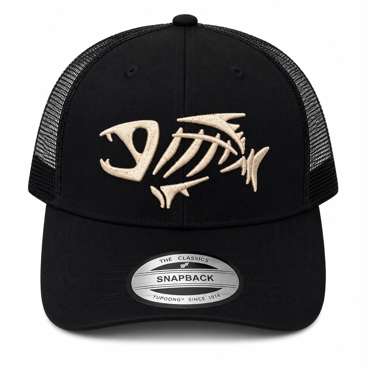 skeleton black cap