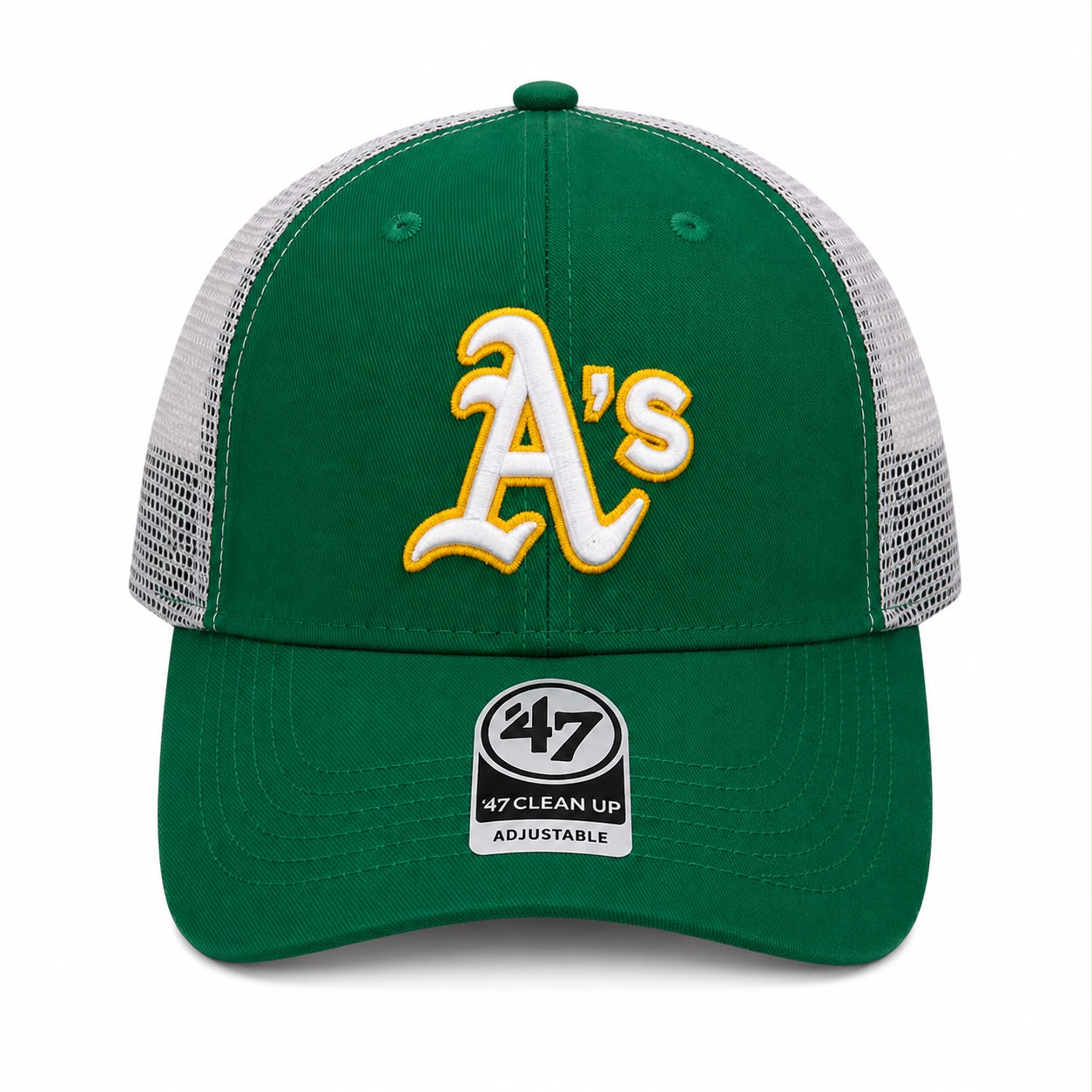 A's green cap