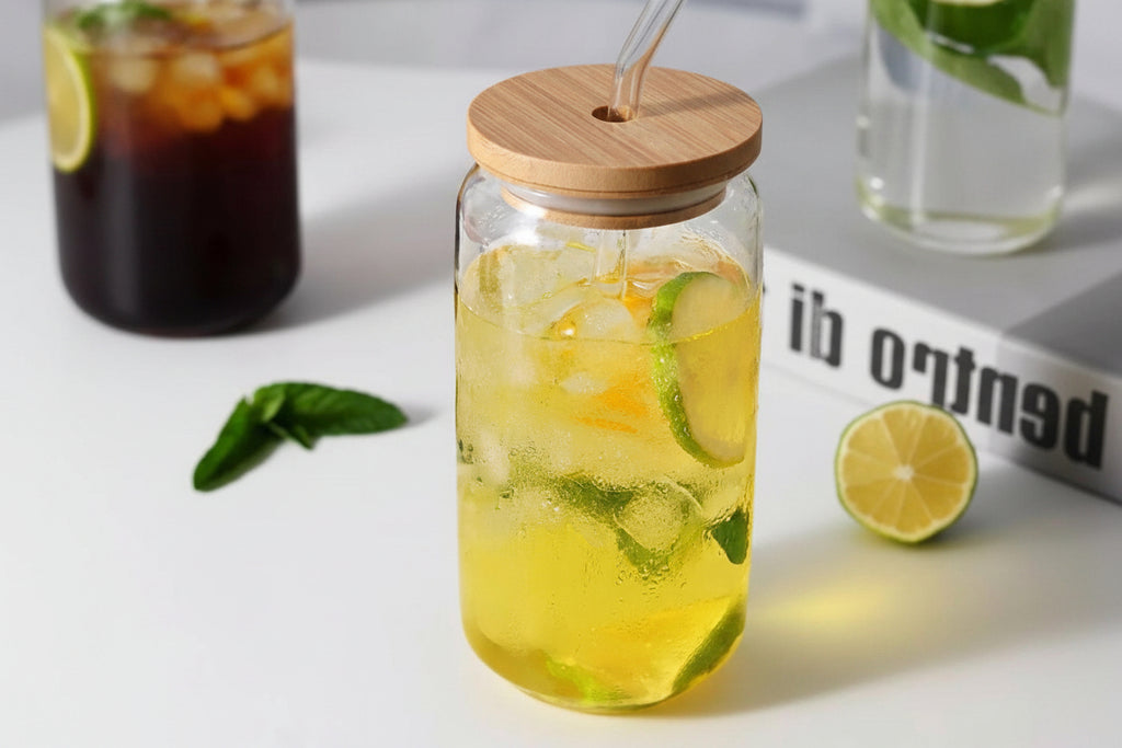 كوب برطمان كانز زجاج | Glass Can Jar Mug
